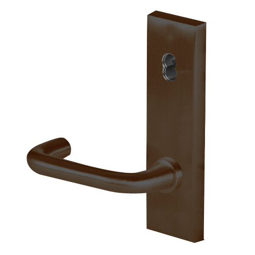45HW7DEL3N613RQE12V Best 40HW series Single Key Latch Fail Safe Electromechanical Mortise Lever Lock with Solid Tube w/ Return Style in Oil Rubbed Bronze