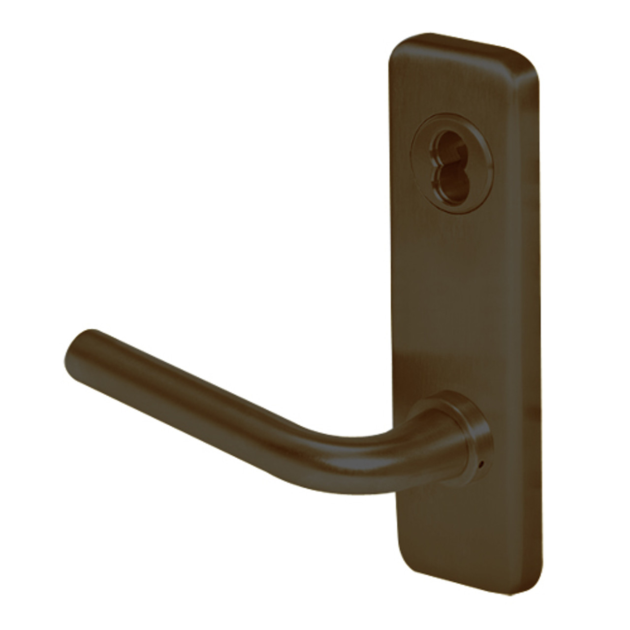 45HW7DEL12J613RQE Best 40HW series Single Key Latch Fail Safe Electromechanical Mortise Lever Lock with Solid Tube w/ No Return Style in Oil Rubbed Bronze