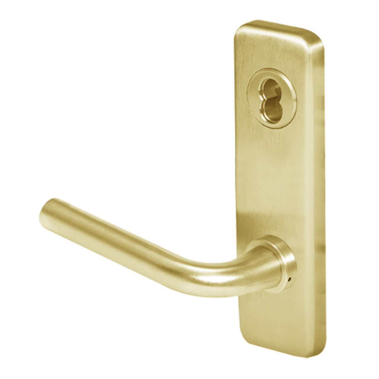 45HW7DEL12J606RQE12V Best 40HW series Single Key Latch Fail Safe Electromechanical Mortise Lever Lock with Solid Tube w/ No Return Style in Satin Brass