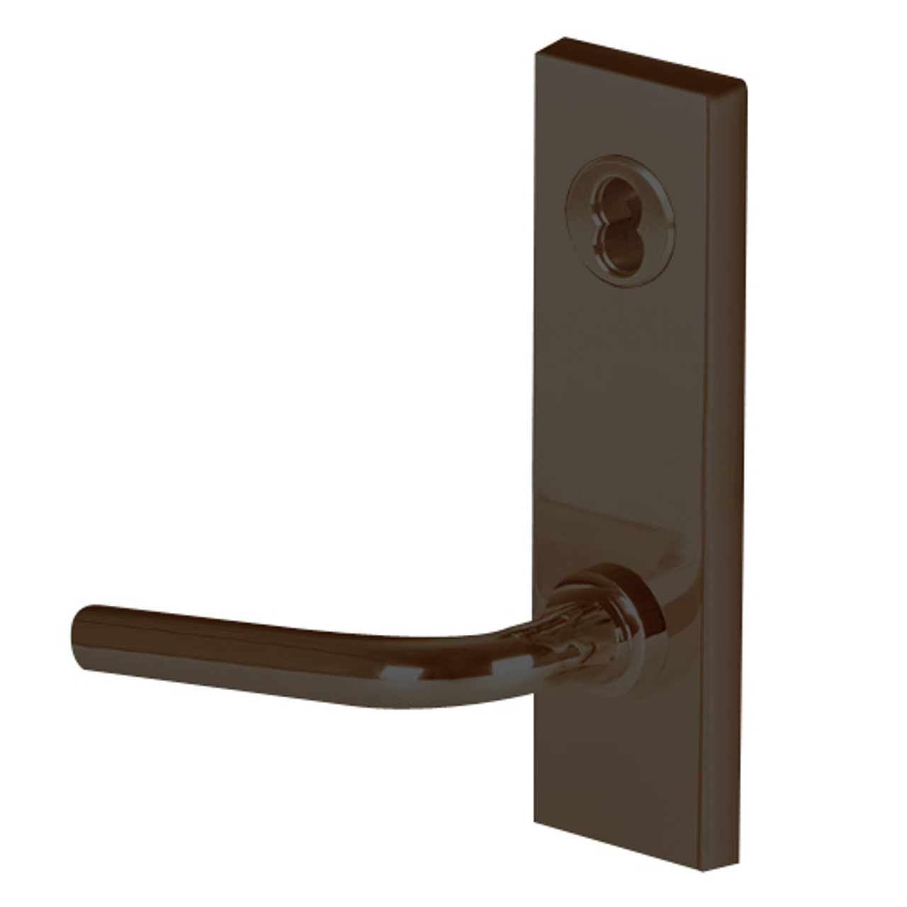 45HW7DEL12M613RQE Best 40HW series Single Key Latch Fail Safe Electromechanical Mortise Lever Lock with Solid Tube w/ No Return Style in Oil Rubbed Bronze