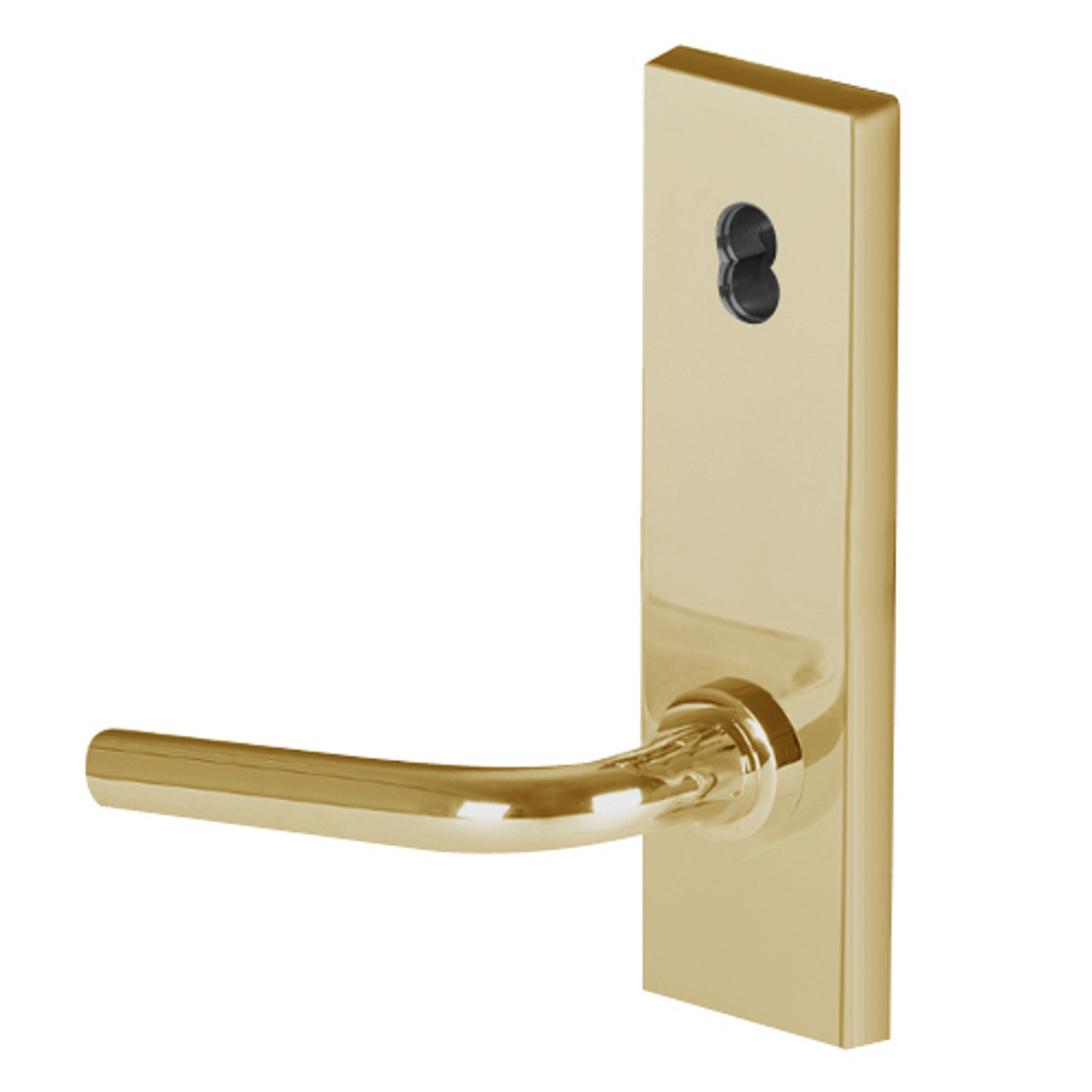 45HW7DEL12N606 Best 40HW series Single Key Latch Fail Safe Electromechanical Mortise Lever Lock with Solid Tube w/ No Return Style in Satin Brass