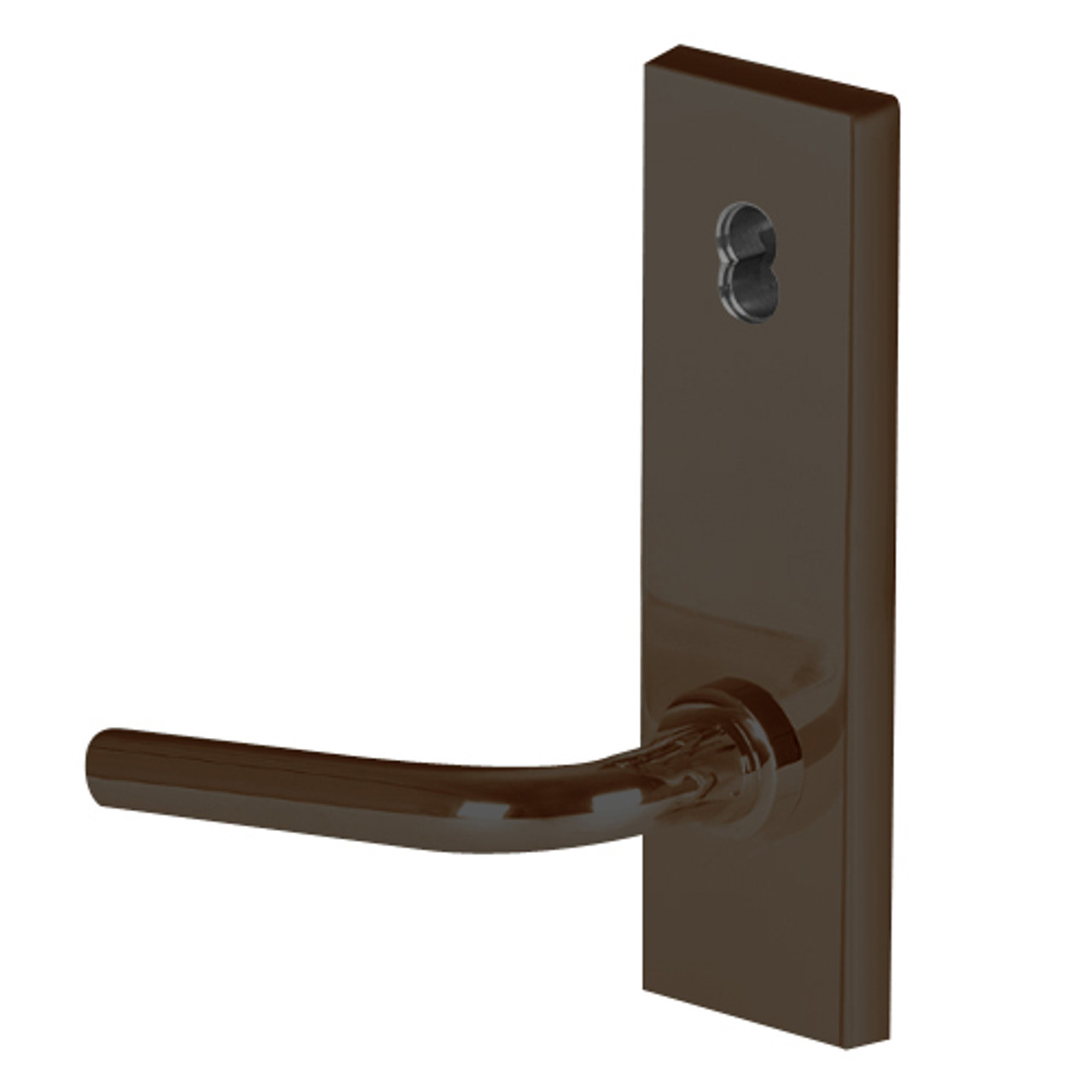 45HW7DEL12N613RQE12V Best 40HW series Single Key Latch Fail Safe Electromechanical Mortise Lever Lock with Solid Tube w/ No Return Style in Oil Rubbed Bronze