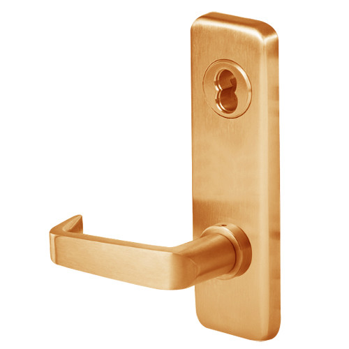 45HW7WEU15J612RQE12V Best 40HW series Double Key Latch Fail Secure Electromechanical Mortise Lever Lock with Contour w/ Angle Return Style in Satin Bronze