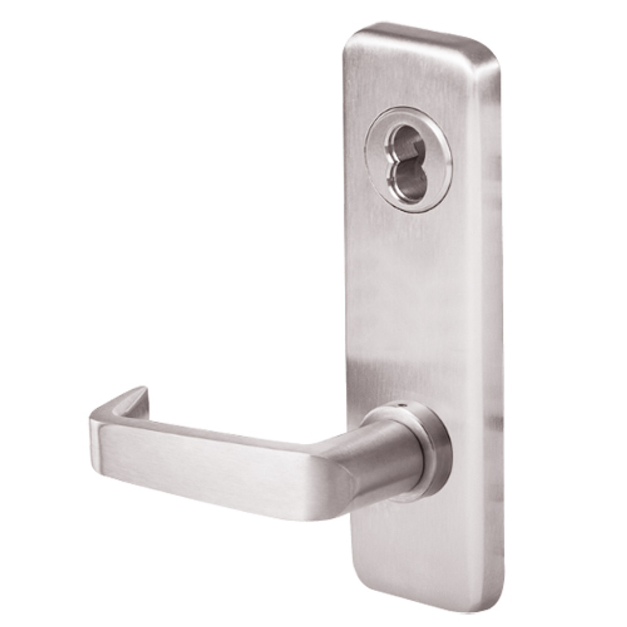45HW7TDEU15J629 Best 40HW series Single Key Deadbolt Fail Secure Electromechanical Mortise Lever Lock with Contour w/ Angle Return Style in Bright Stainless Steel