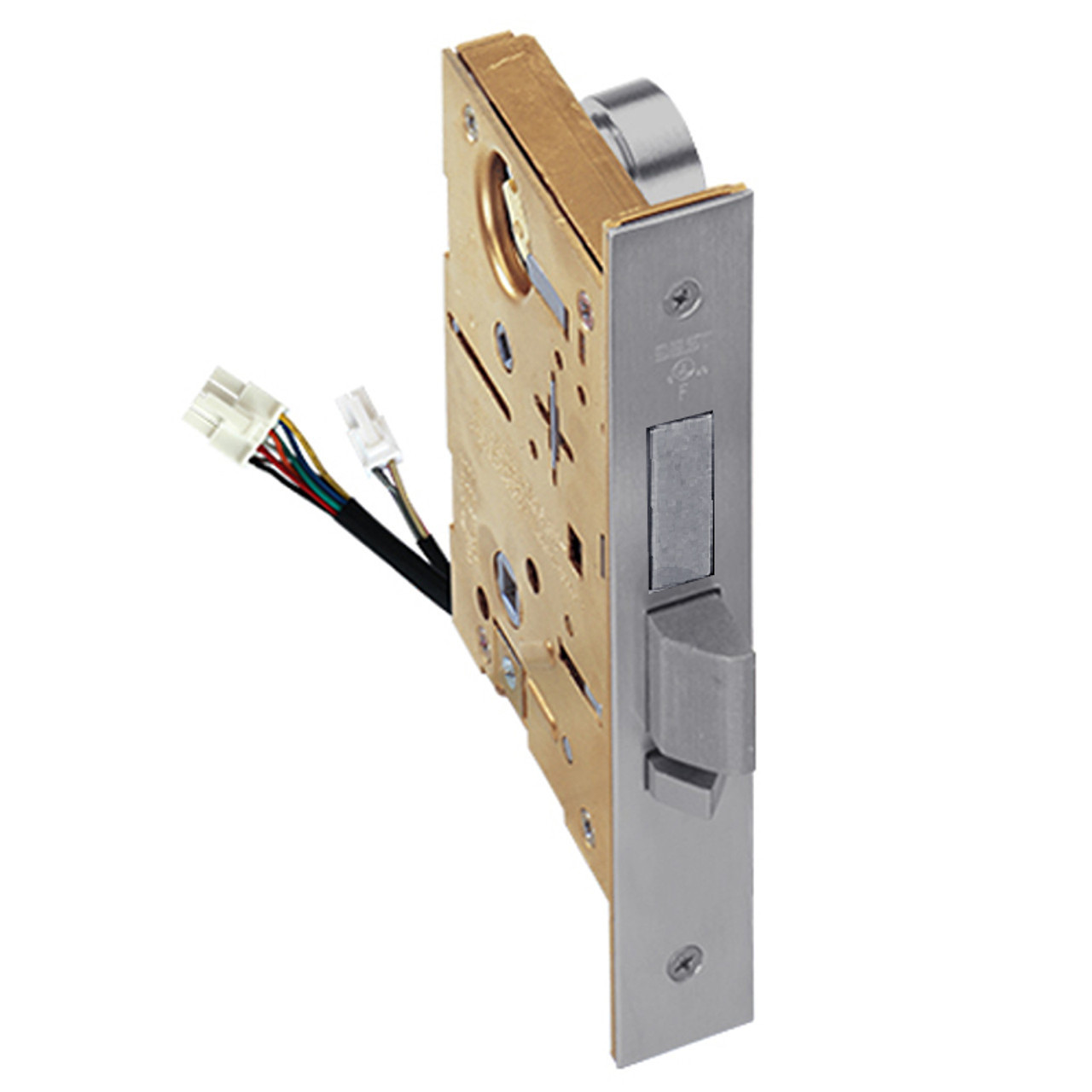 45HW7TDEU15M61212V Best 40HW series Single Key Deadbolt Fail Secure Electromechanical Mortise Lever Lock with Contour w/ Angle Return Style in Satin Bronze