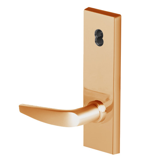 45HW7TWEU16N612RQE Best 40HW series Double Key Deadbolt Fail Secure Electromechanical Mortise Lever Lock with Curved w/ No Return Style in Satin Bronze