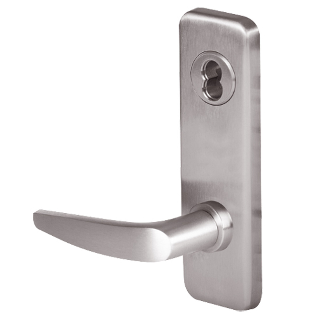 45HW7TWEL16J63012V Best 40HW series Double Key Deadbolt Fail Safe Electromechanical Mortise Lever Lock with Curved w/ No Return Style in Satin Stainless Steel