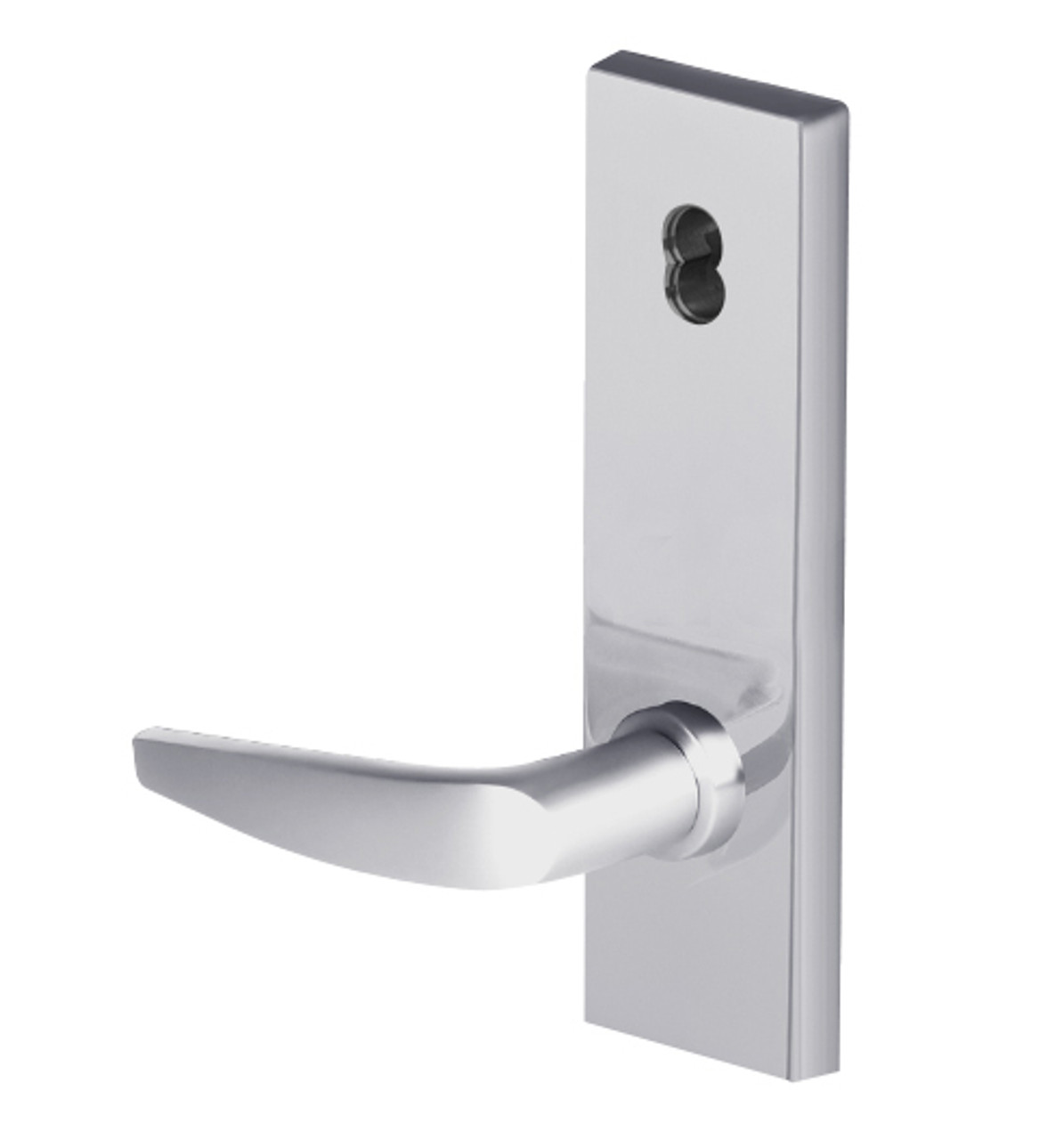 45HW7TWEL16N626RQE Best 40HW series Double Key Deadbolt Fail Safe Electromechanical Mortise Lever Lock with Curved w/ No Return Style in Satin Chrome