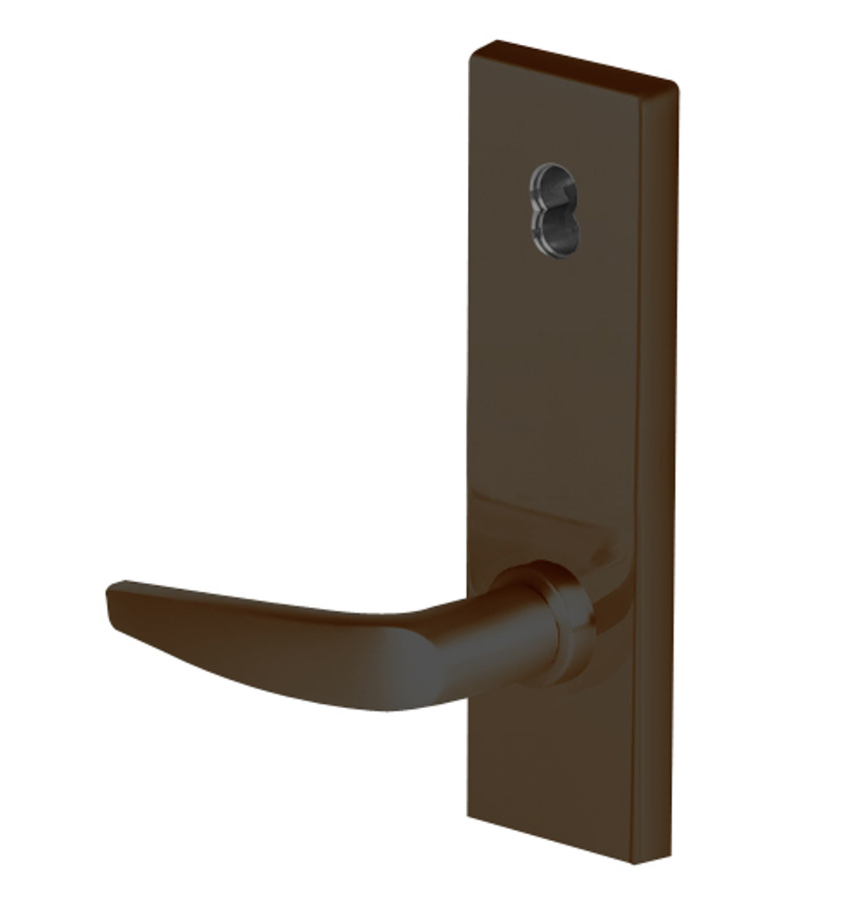 45HW7TWEL16N613RQE12V Best 40HW series Double Key Deadbolt Fail Safe Electromechanical Mortise Lever Lock with Curved w/ No Return Style in Oil Rubbed Bronze