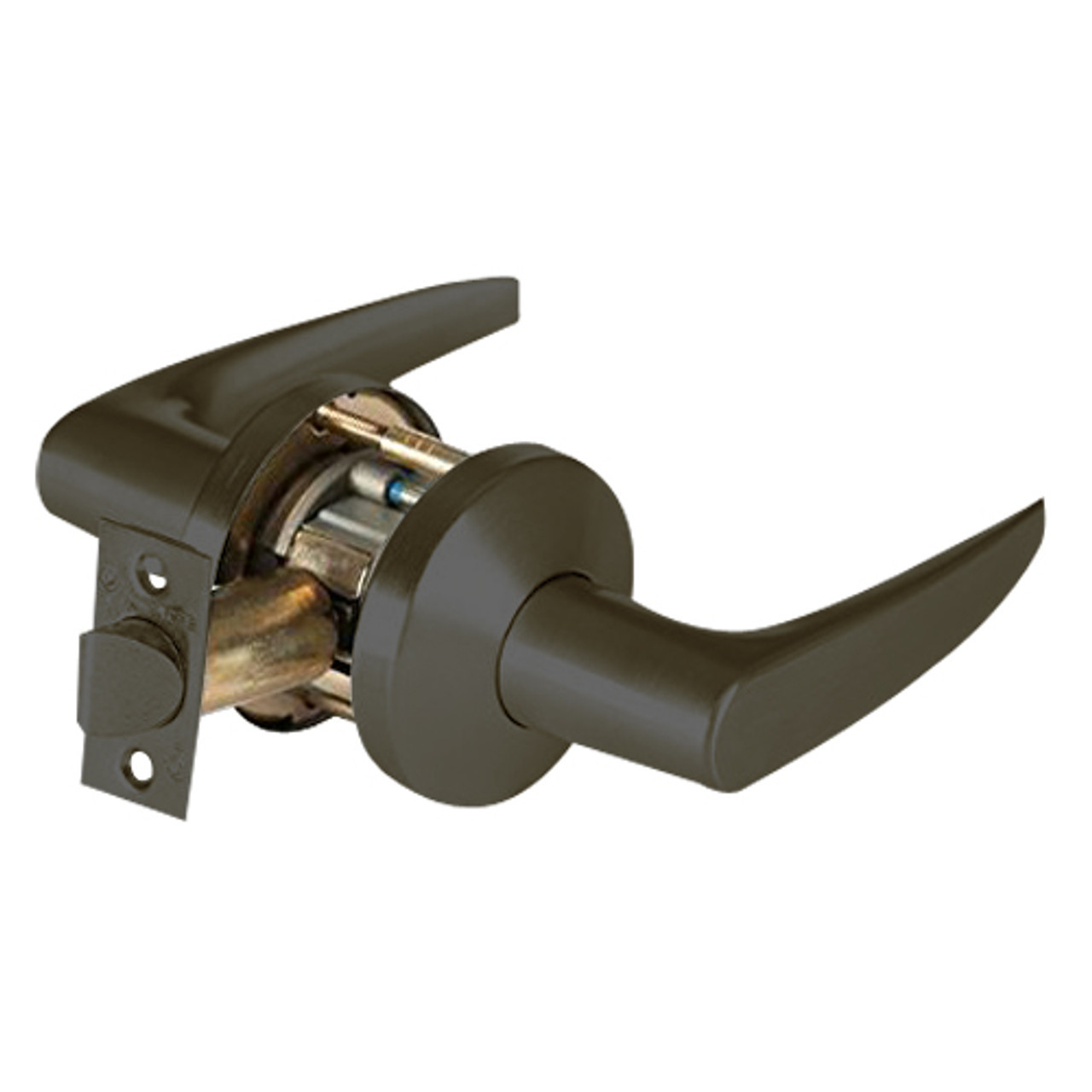 9K30NX16KSTK613LM Best 9K Series Passage Heavy Duty Cylindrical Lever Locks with Curved Without Return Lever Design in Oil Rubbed Bronze