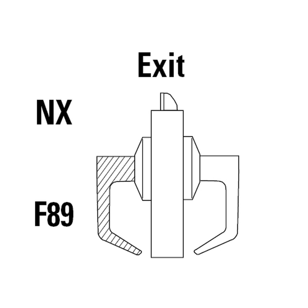 9K30NX16LSTK622LM Best 9K Series Passage Heavy Duty Cylindrical Lever Locks with Curved Without Return Lever Design in Black