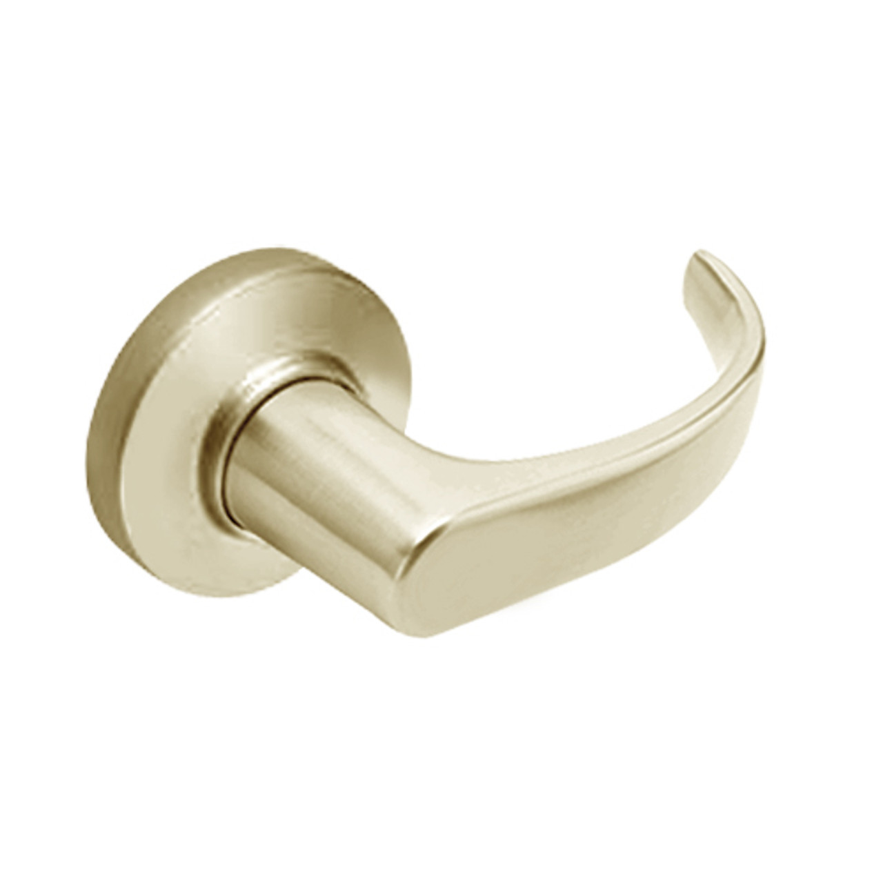 9K30Z16CSTK606LM Best 9K Series Closet Heavy Duty Cylindrical Lever Locks with Curved Without Return Lever Design in Satin Brass