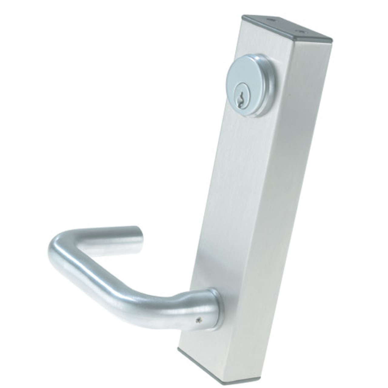3080E-02-0-34-30 US32 Adams Rite Electrified Entry Trim with Round Lever in Bright Stainless Finish