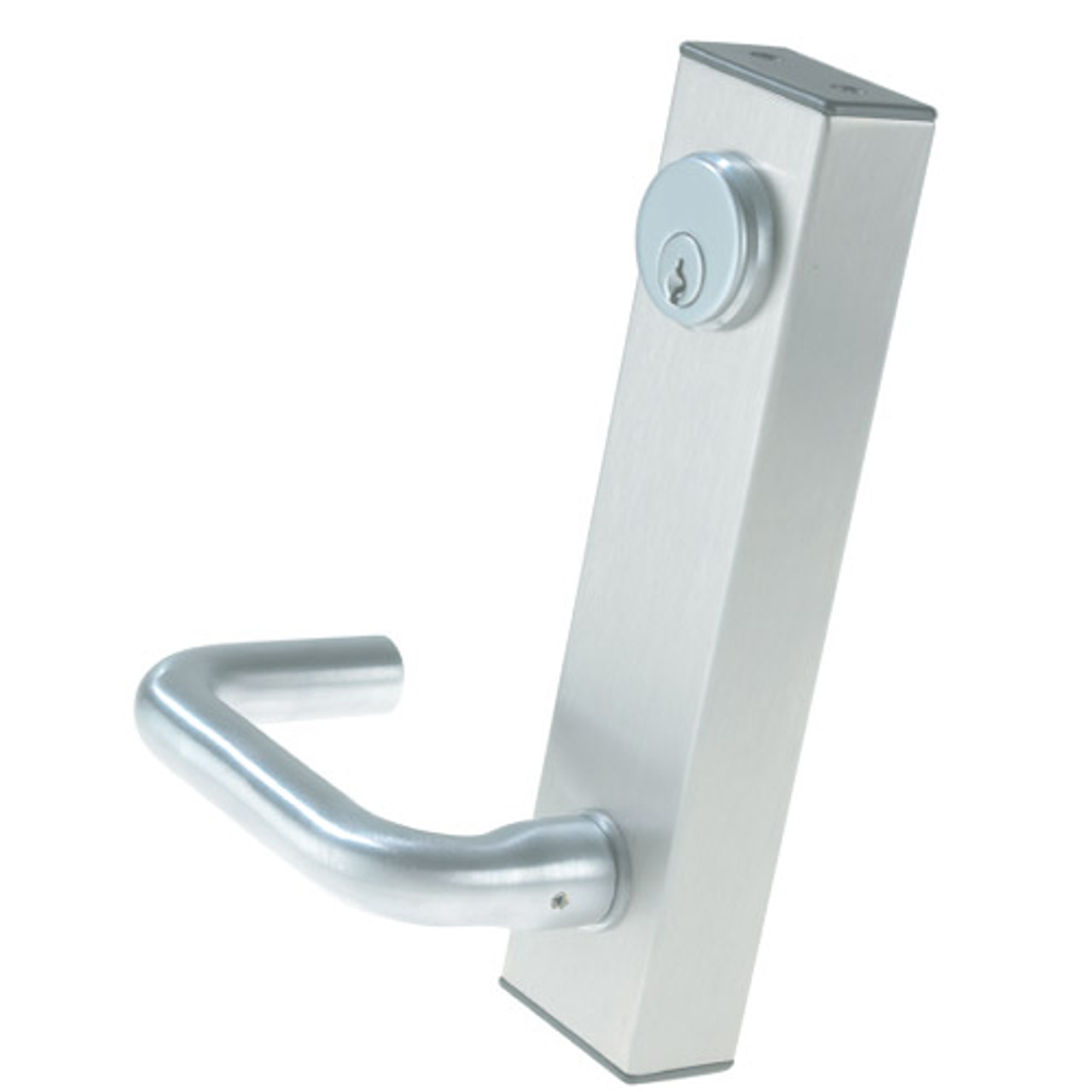 3080E-02-0-37-30 US32 Adams Rite Electrified Entry Trim with Round Lever in Bright Stainless Finish