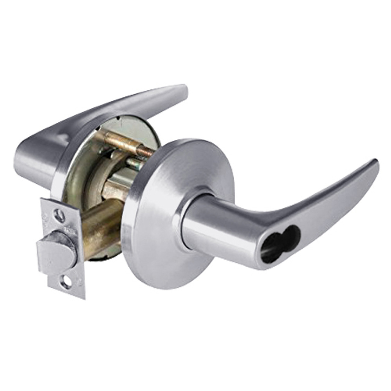 9K37IN16DS3626LM Best 9K Series Intruder Cylindrical Lever Locks with Curved without Return Lever Design Accept 7 Pin Best Core in Satin Chrome