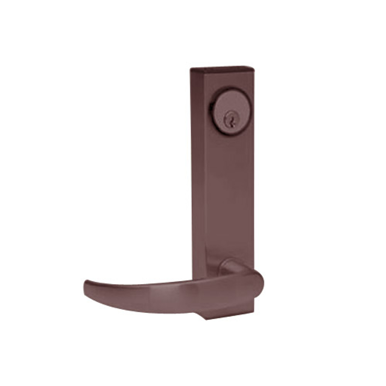 3080E-01-0-93-35 US10B Adams Rite Electrified Entry Trim with Curve Lever in Oil Rubbed Bronze Finish
