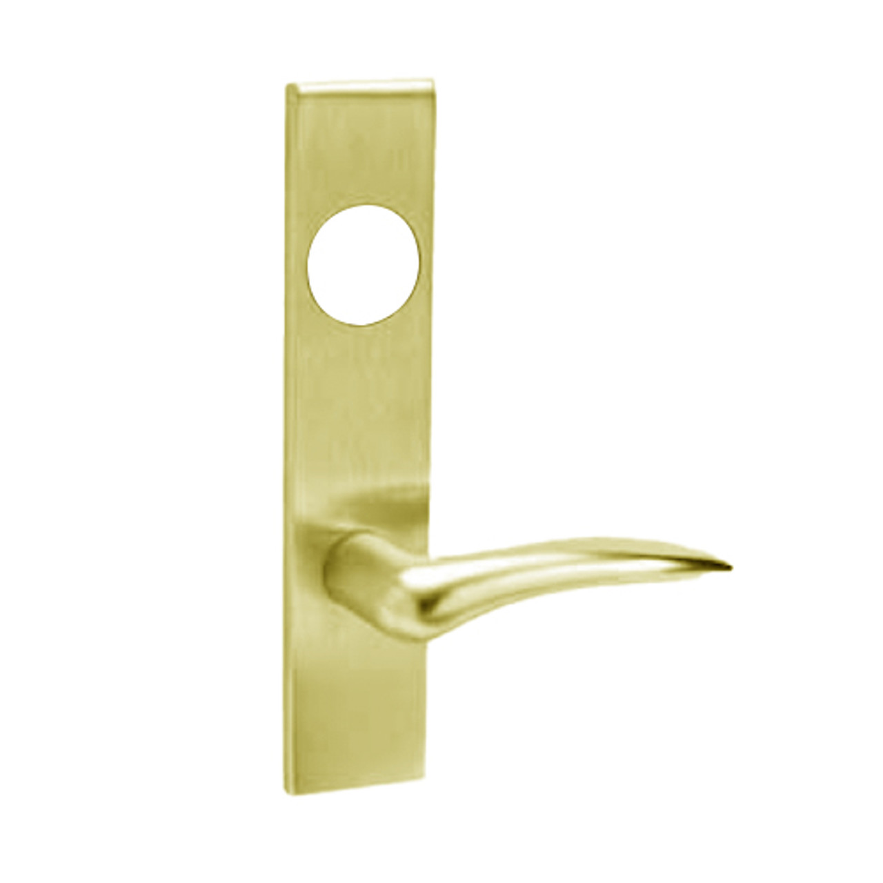 ML2053-DSR-605-CL6-LH Corbin Russwin ML2000 Series IC 6-Pin Less Core Mortise Entrance Locksets with Dirke Lever in Bright Brass