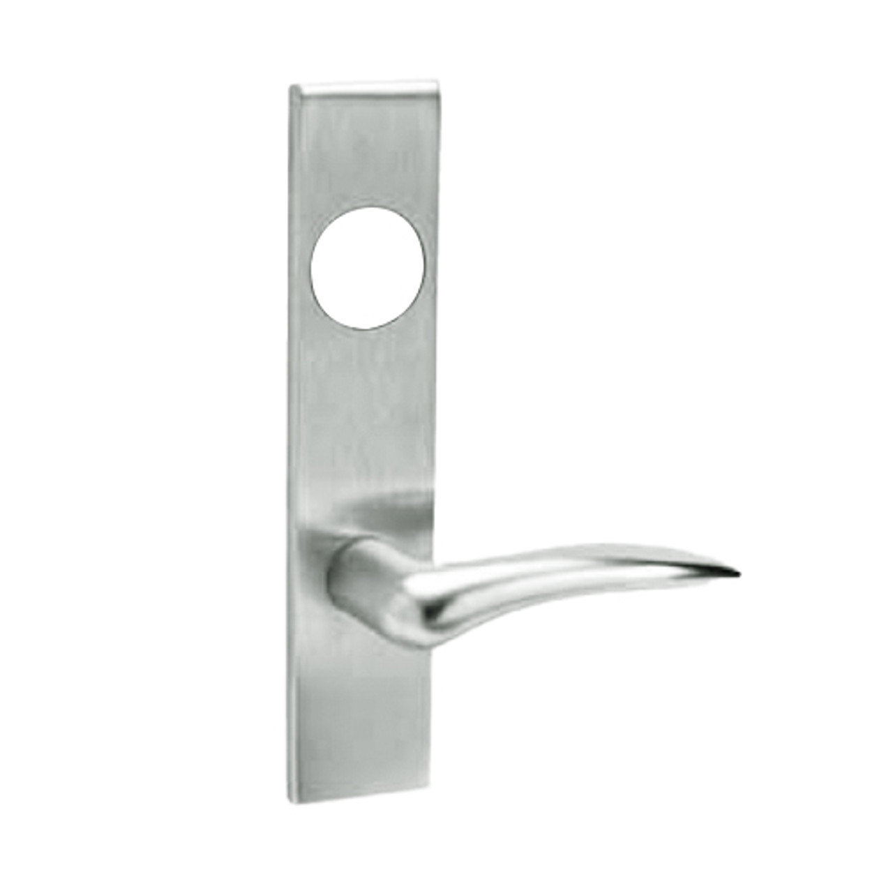 ML2075-DSR-618-CL6-LH Corbin Russwin ML2000 Series IC 6-Pin Less Core Mortise Entrance or Office Security Locksets with Dirke Lever and Deadbolt in Bright Nickel