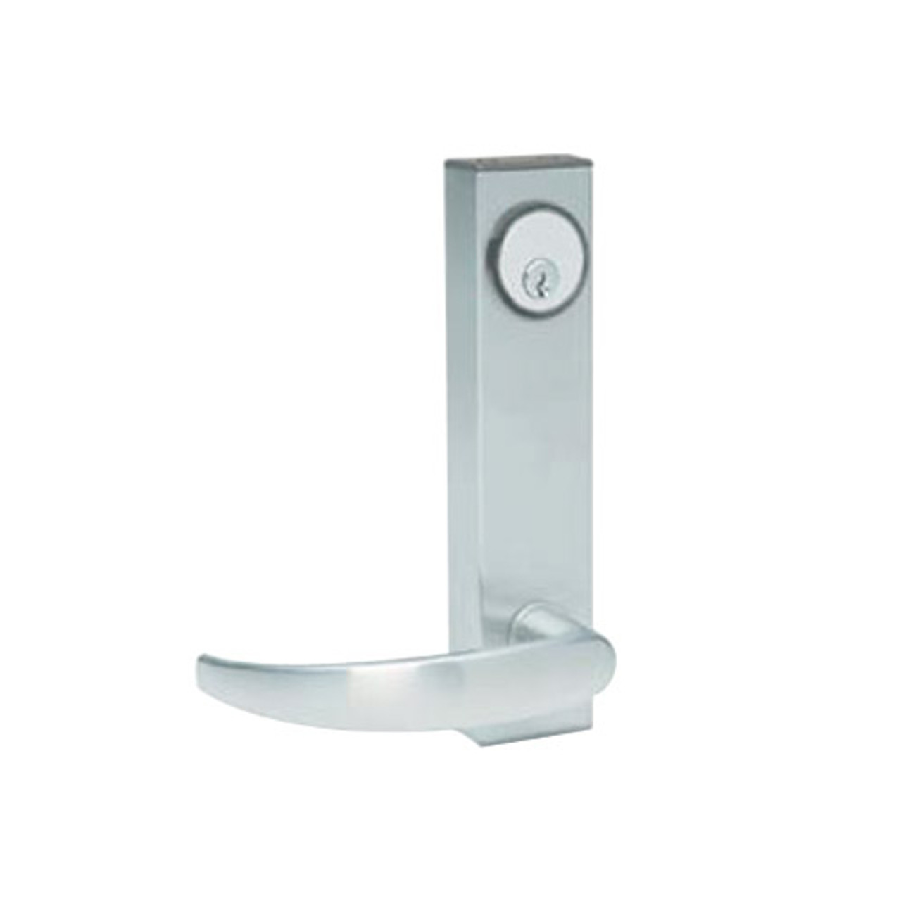 3080E-01-0-34-55 US32 Adams Rite Electrified Entry Trim with Curve Lever in Bright Stainless Finish