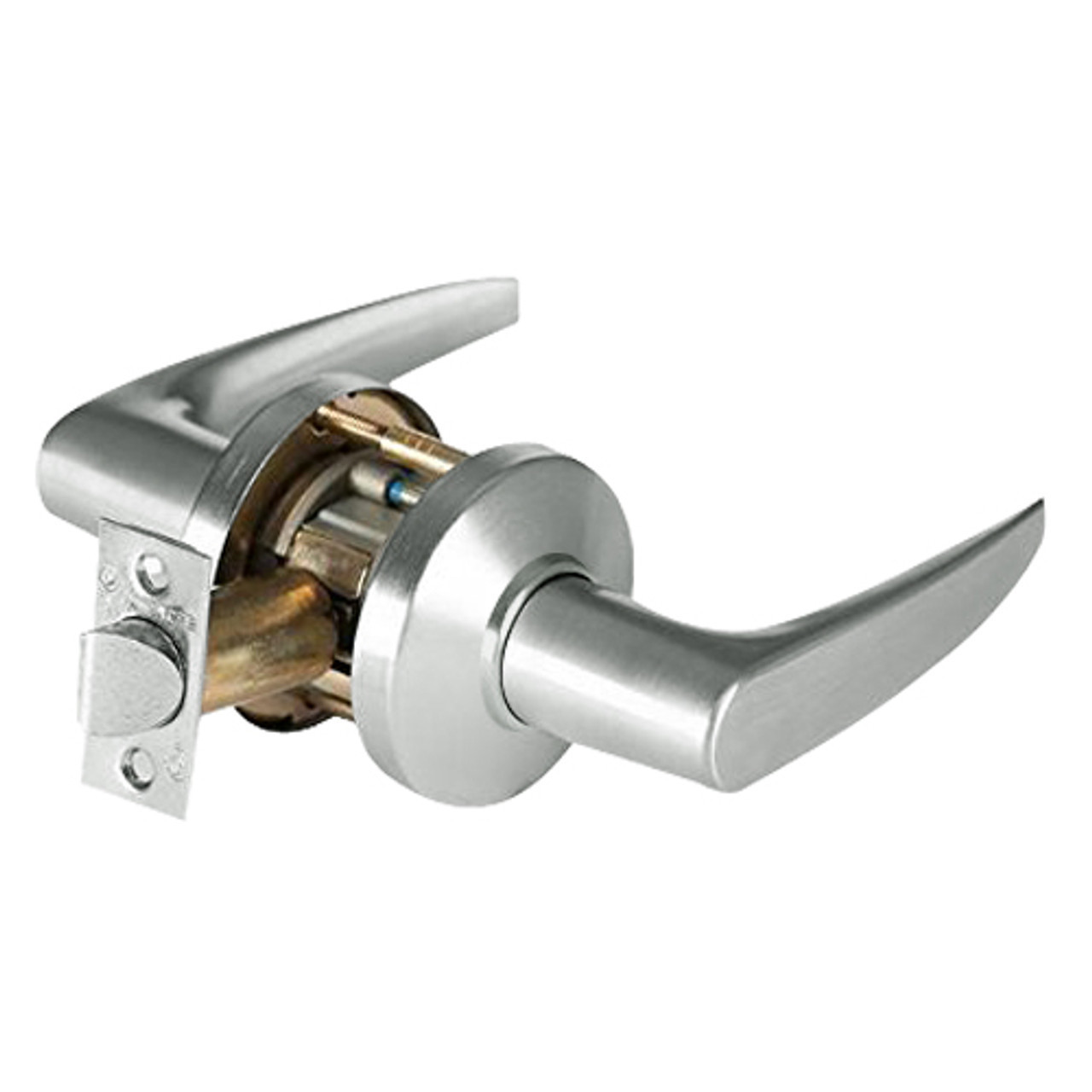 9K50N16CSTK618LM Best 9K Series Passage Heavy Duty Cylindrical Lever Locks with Curved Without Return Lever Design in Bright Nickel