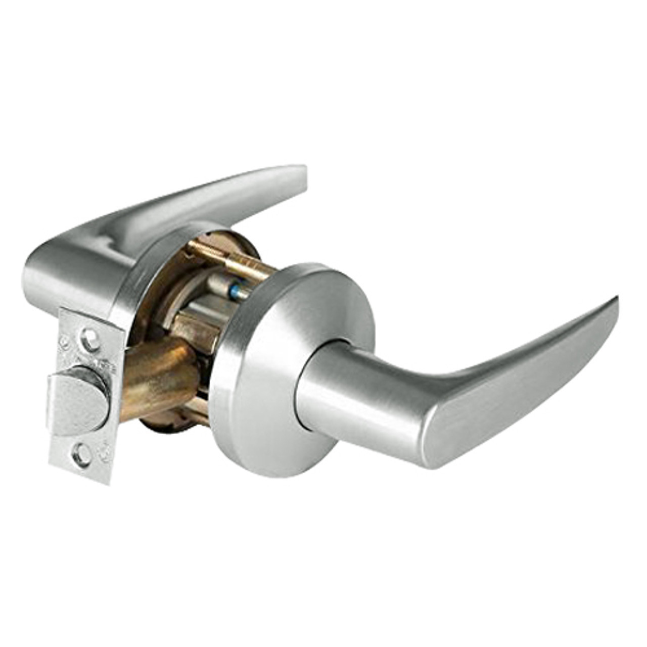 9K50N16KS3618LM Best 9K Series Passage Heavy Duty Cylindrical Lever Locks with Curved Without Return Lever Design in Bright Nickel