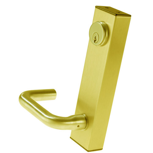 3080E-02-0-93-55 US3 Adams Rite Electrified Entry Trim with Round Lever in Bright Brass Finish