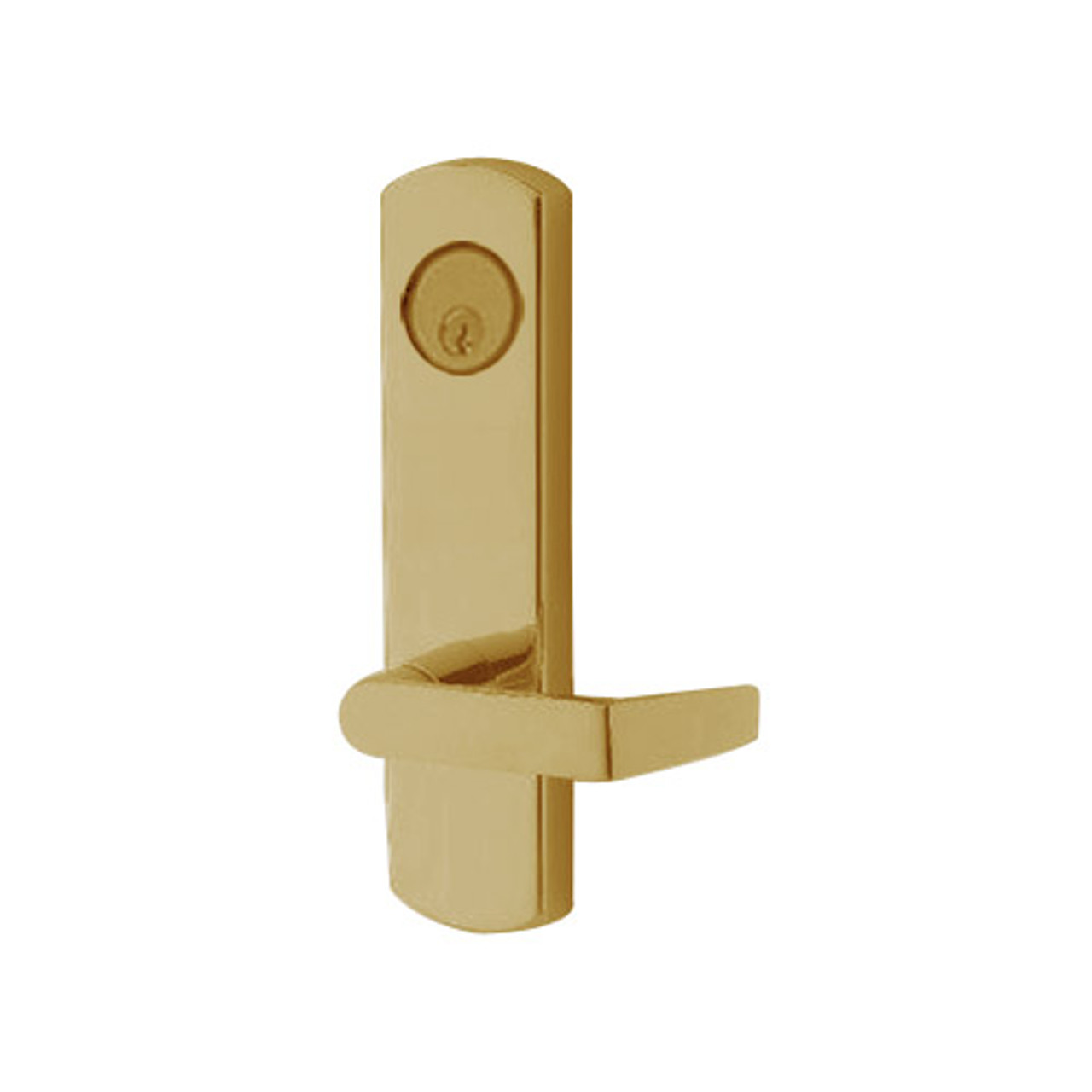 3080E-03-0-93-55 US4 Adams Rite Electrified Entry Trim with Square Lever in Satin Brass Finish