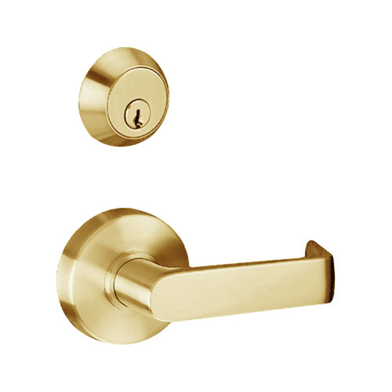 MSS-R-S-82-606 TownSteel Double Cylinder Storeroom Heavy Duty Sectional Mortise Lock with Sentinel Lever in Satin Brass