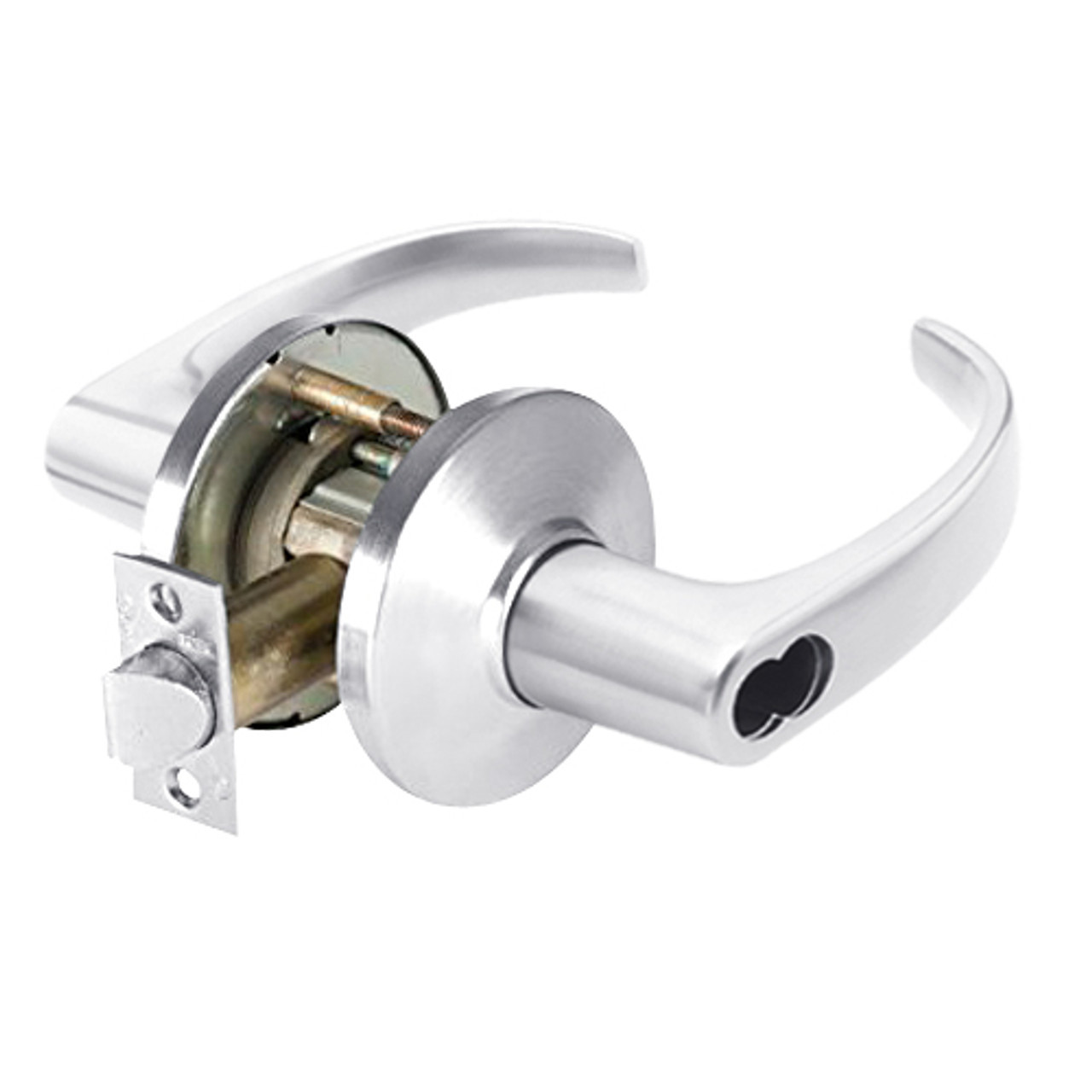 9K57S14DSTK625LM Best 9K Series Communicating Cylindrical Lever Locks with Curved with Return Lever Design Accept 7 Pin Best Core in Bright Chrome