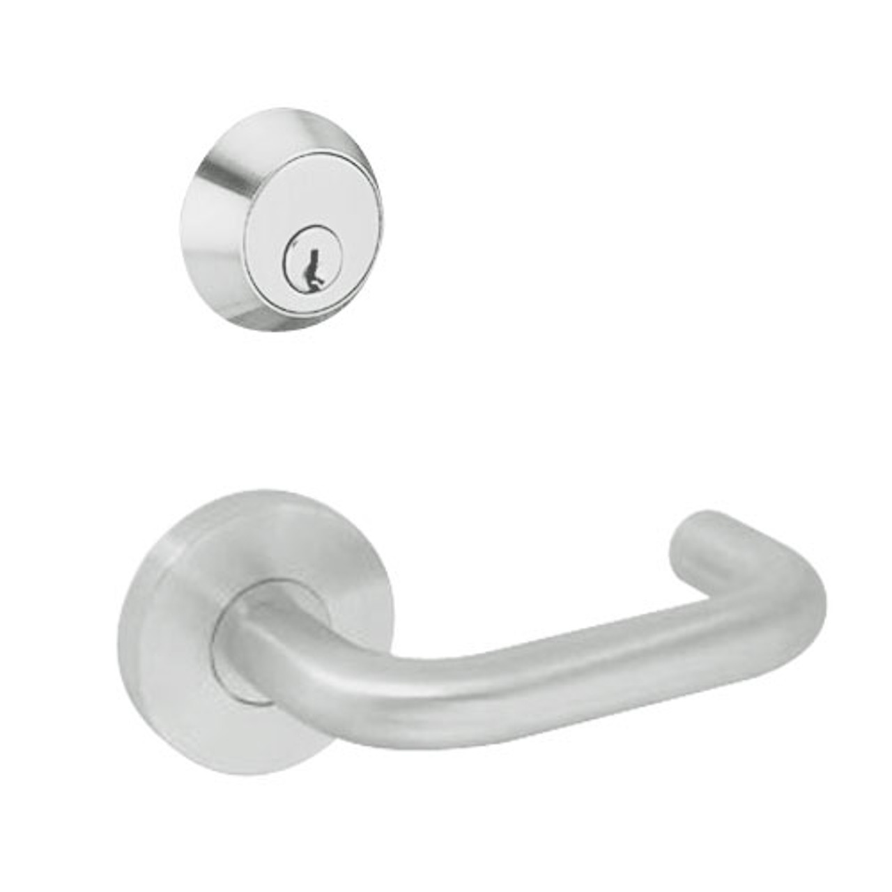 MSS-L-T-35-629-IC TownSteel Double Cylinder Storeroom with Deadbolt Heavy Duty Low Sectional Mortise Lock with Tango Lever Prep for SFIC in Bright Stainless Steel