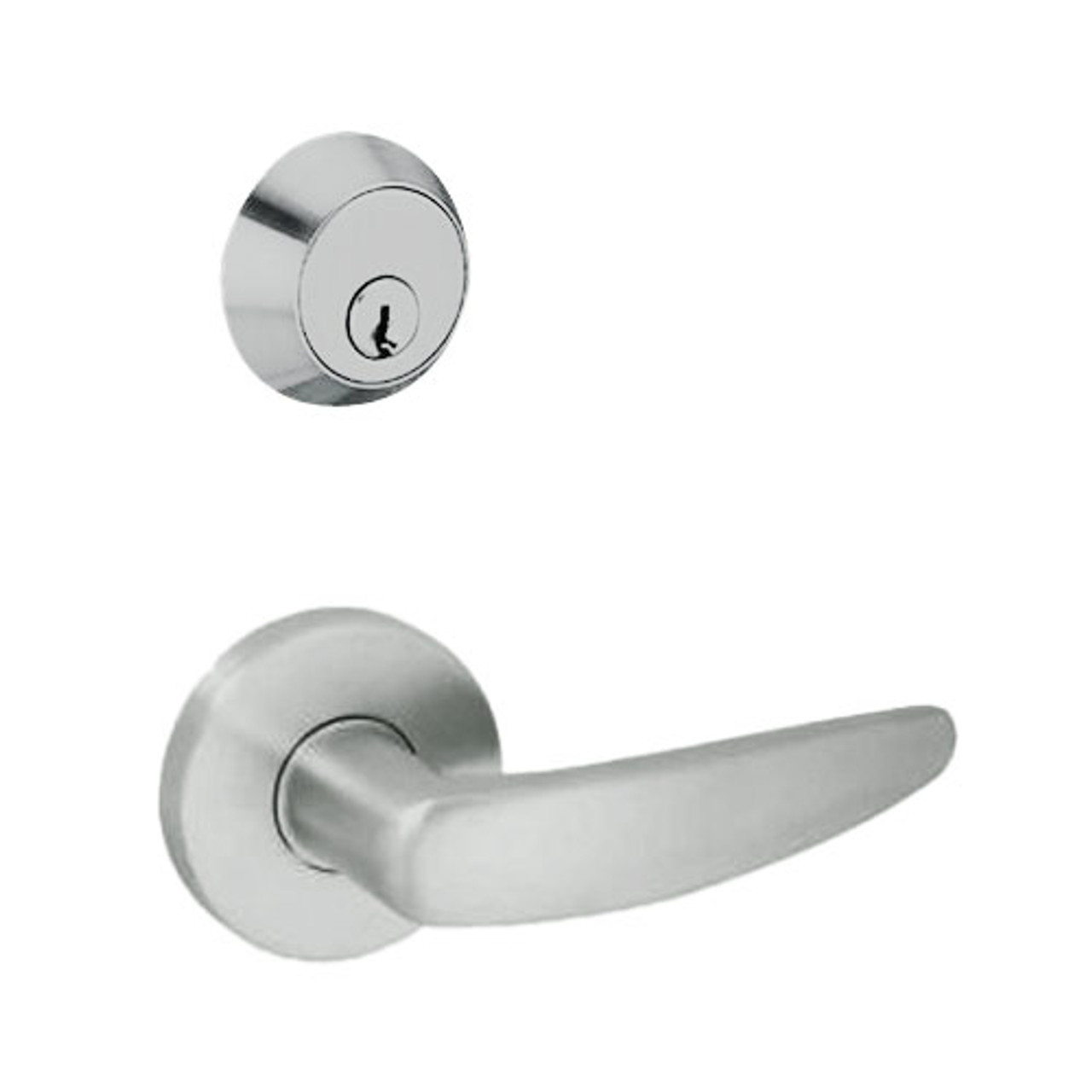 MSS-R-G-06-629 TownSteel Single Cylinder Holdback Heavy Duty Sectional Mortise Lock with Gala Lever in Bright Stainless Steel