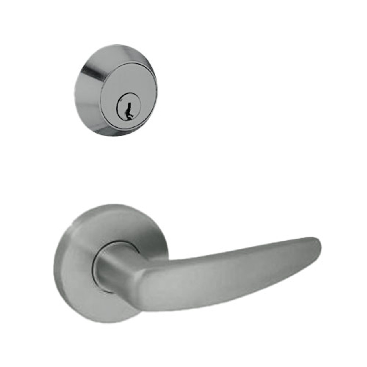 MSS-R-G-08-630 TownSteel Single Cylinder Front Door / Corridor Heavy Duty Sectional Mortise Lock with Gala Lever in Satin Stainless Steel