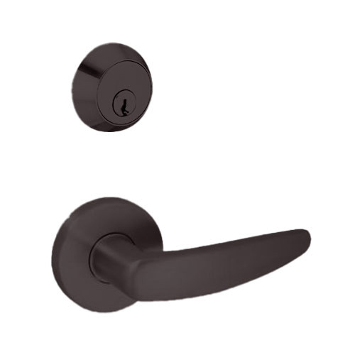 MSS-L-G-07-622-IC TownSteel Single Cylinder Storeroom / Closet Heavy Duty Low Sectional Mortise Lock with Gala Lever Prep for SFIC in Oil Rubbed Bronze