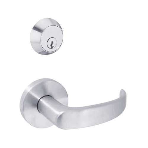 MSS-R-Q-08-625 TownSteel Single Cylinder Front Door / Corridor Heavy Duty Sectional Mortise Lock with Quest Lever in Bright Chrome