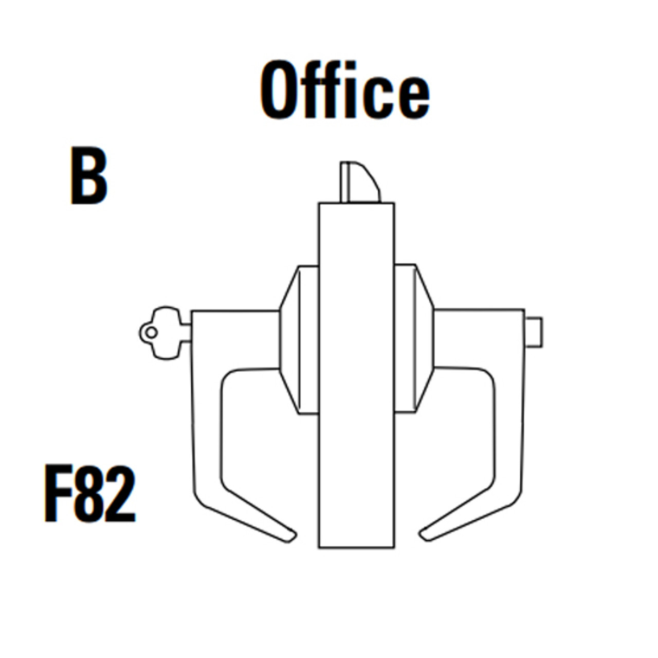9K57EA16KS3690LM Best 9K Series Entrance or Office Cylindrical Lever Locks with Curved without Return Lever Design Accept 7 Pin Best Core in Dark Bronze