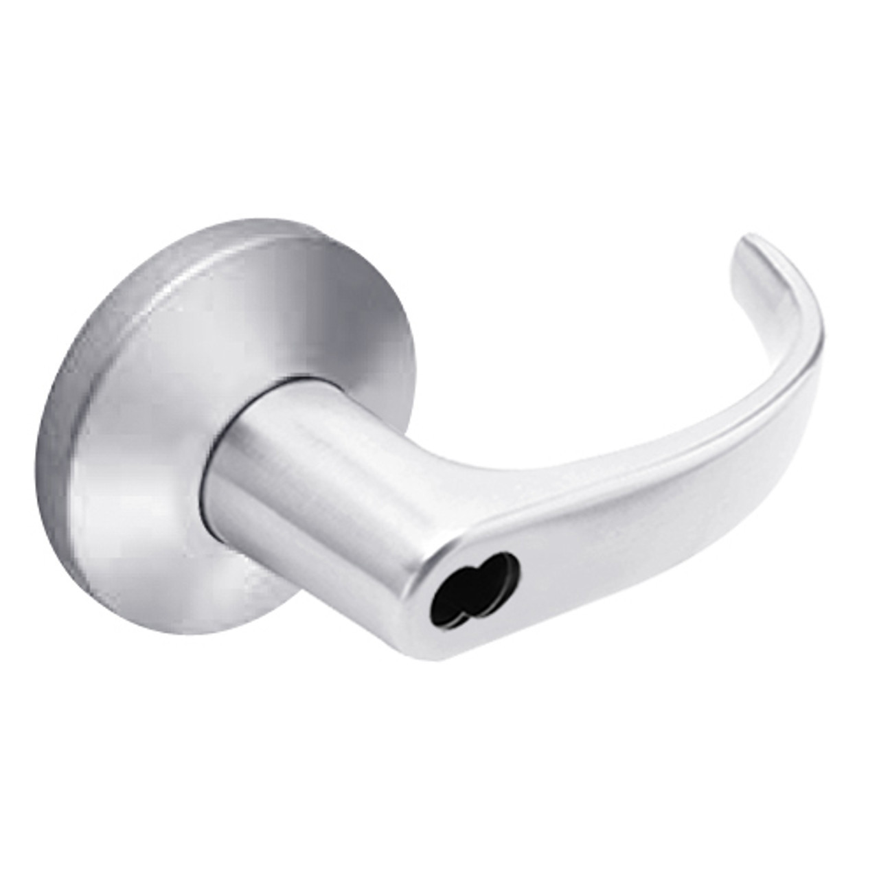 9K57A14KS3625 Best 9K Series Dormitory or Storeroom Cylindrical Lever Locks with Curved with Return Lever Design Accept 7 Pin Best Core in Bright Chrome