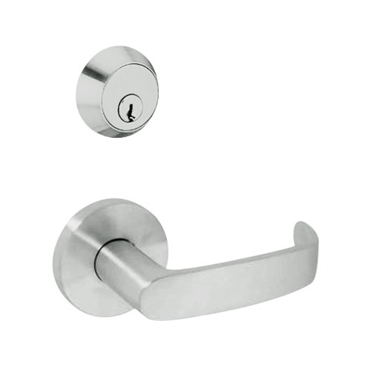 MSS-R-I-29-630-IC TownSteel Single Cylinder Classroom Deadbolt Heavy Duty Sectional Mortise Lock with Imperial Lever Prep for SFIC in Satin Stainless Steel