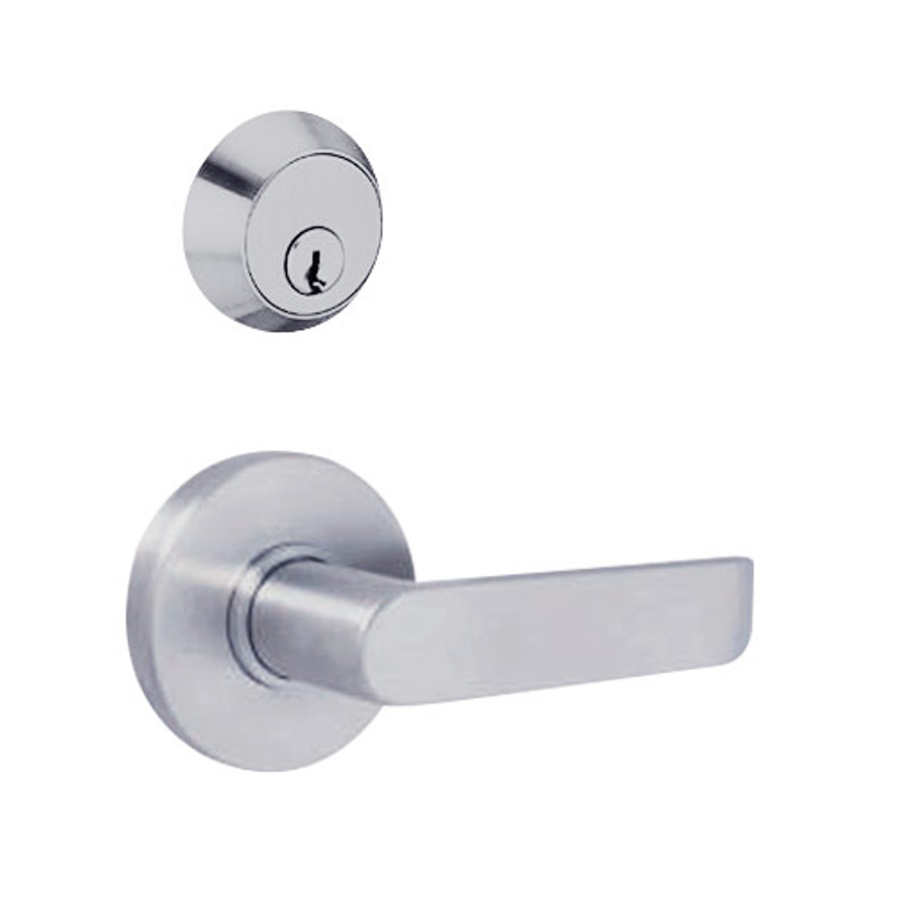 MSS-L-C-04-626 TownSteel Single Cylinder Entry/Office Heavy Duty Low Sectional Mortise Lock with Congress Lever in Satin Chrome