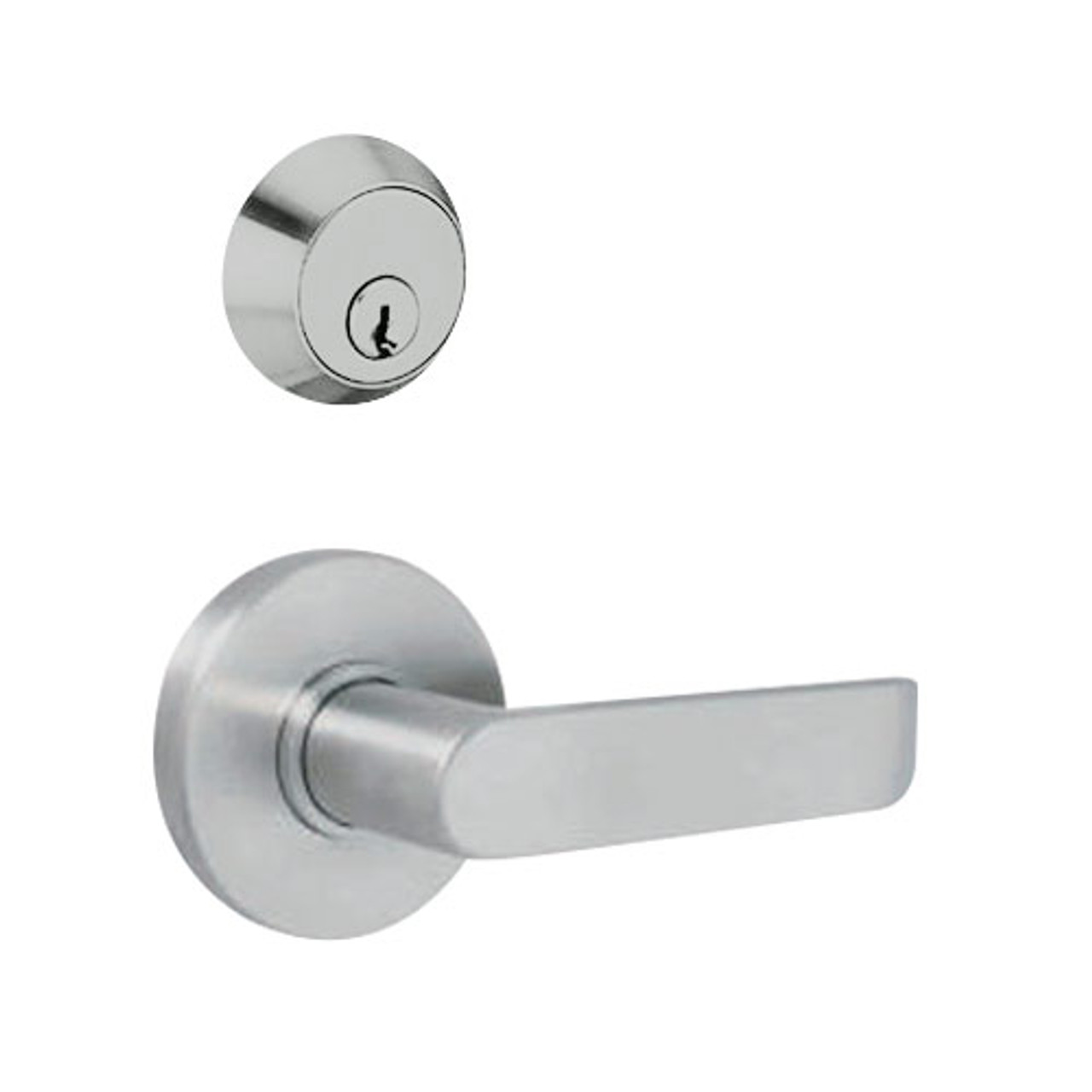 MSS-L-C-32-630-IC TownSteel Double Cylinder Intruder Latch Bolt Heavy Duty Low Sectional Mortise Lock with Congress Lever Prep for SFIC in Satin Stainless Steel