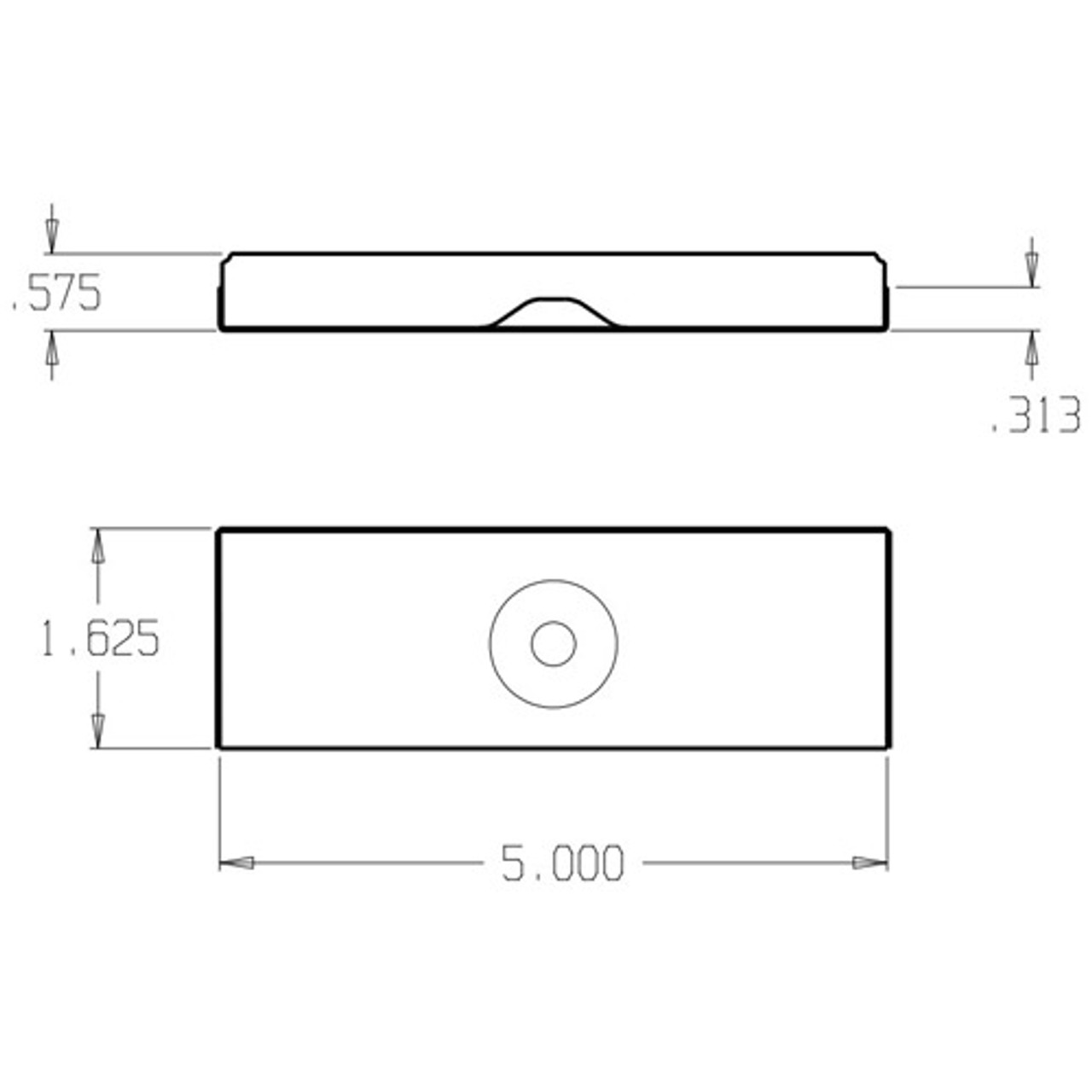 DCB-280 Don Jo Hinge Reinforcement Dimensional View