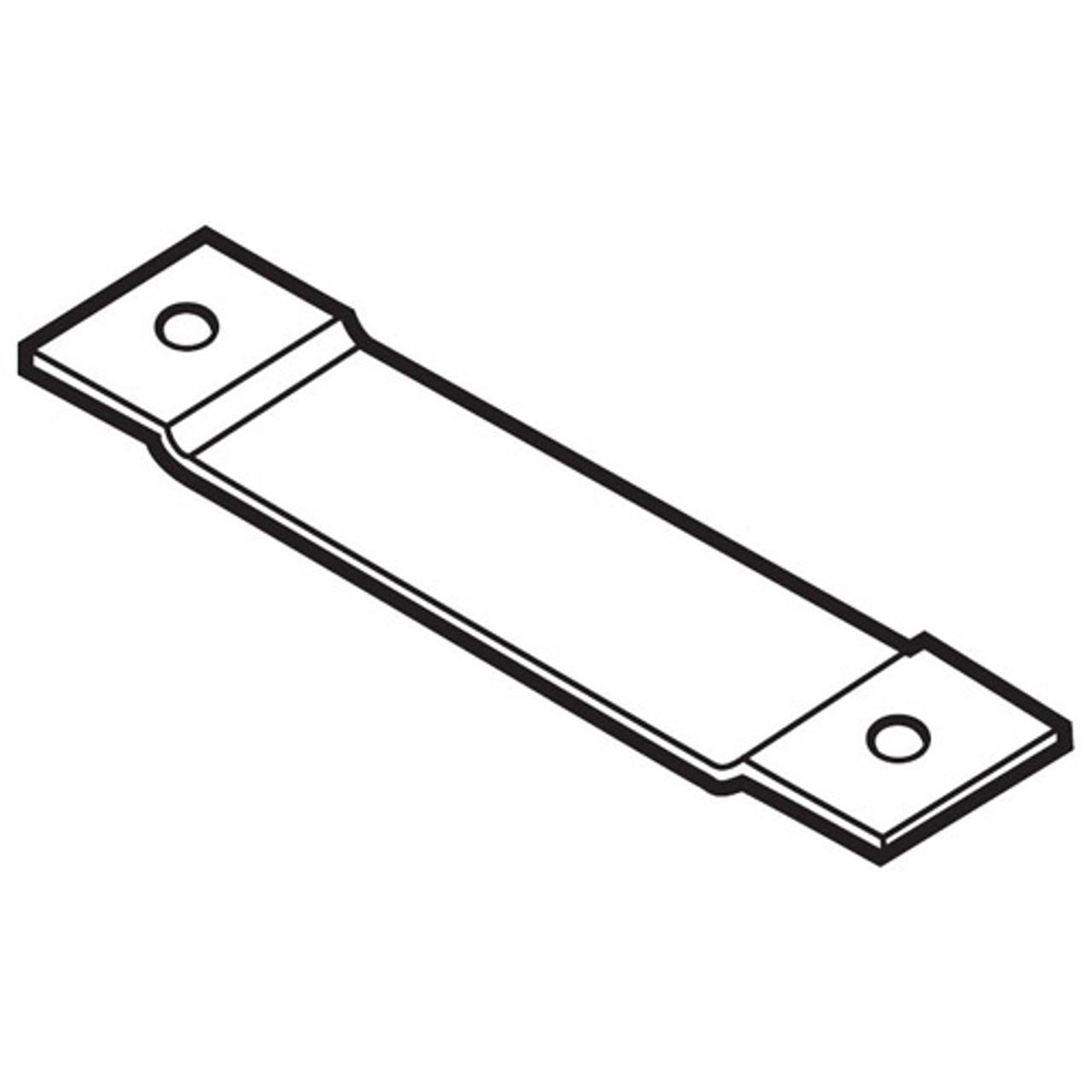 HR-210-5 Don Jo 5" Blank Hinge Reinforcement in Raw Steel Finish