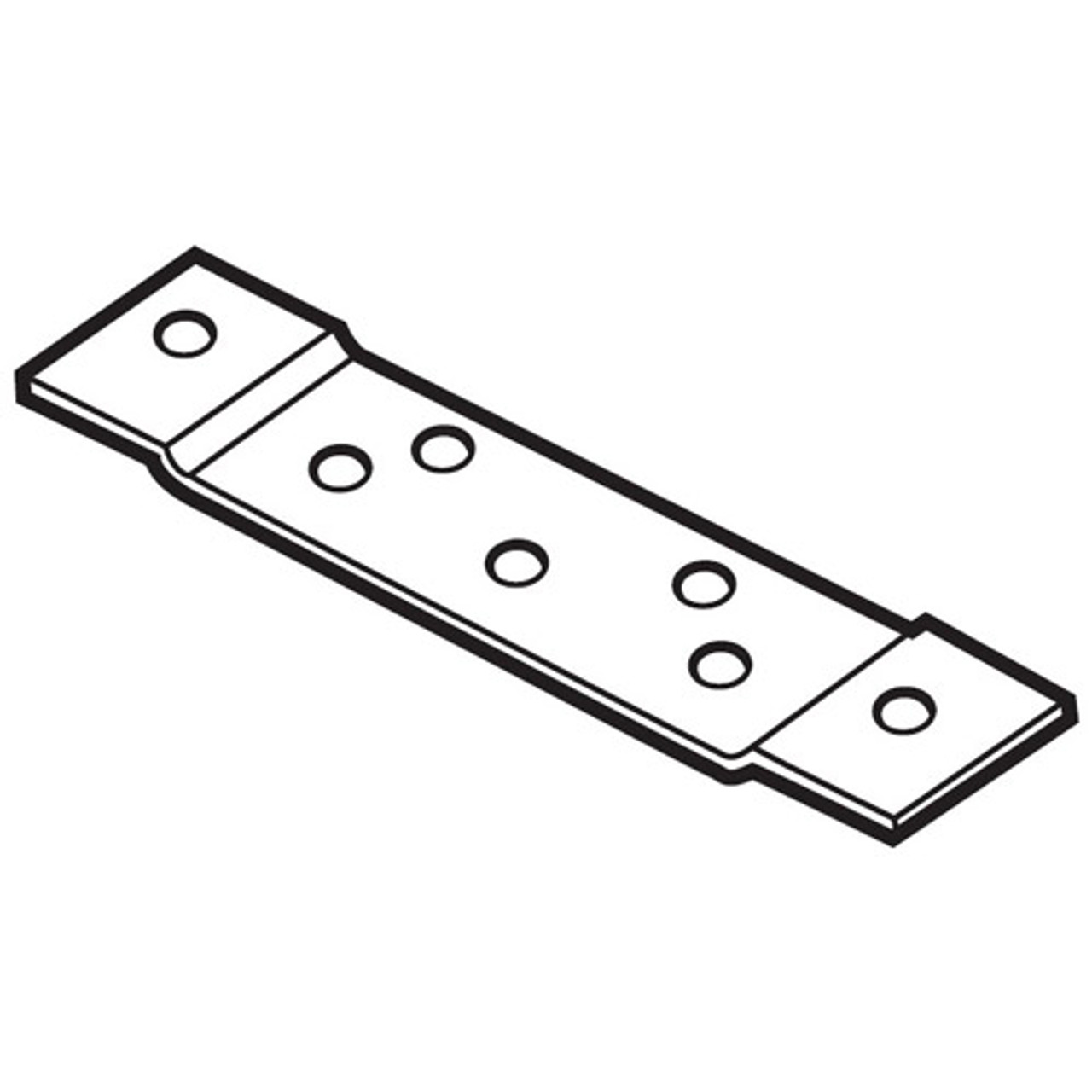 HR-218 Don Jo 5" Blank Hinge Reinforcement in Raw Steel Finish