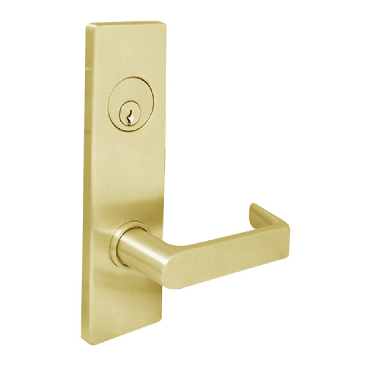 MSE-R-S-05-606-IC TownSteel Single Cylinder Classroom Heavy Duty Low Escutcheon Mortise Lock with Sentinel Lever Prep for SFIC in Satin Brass