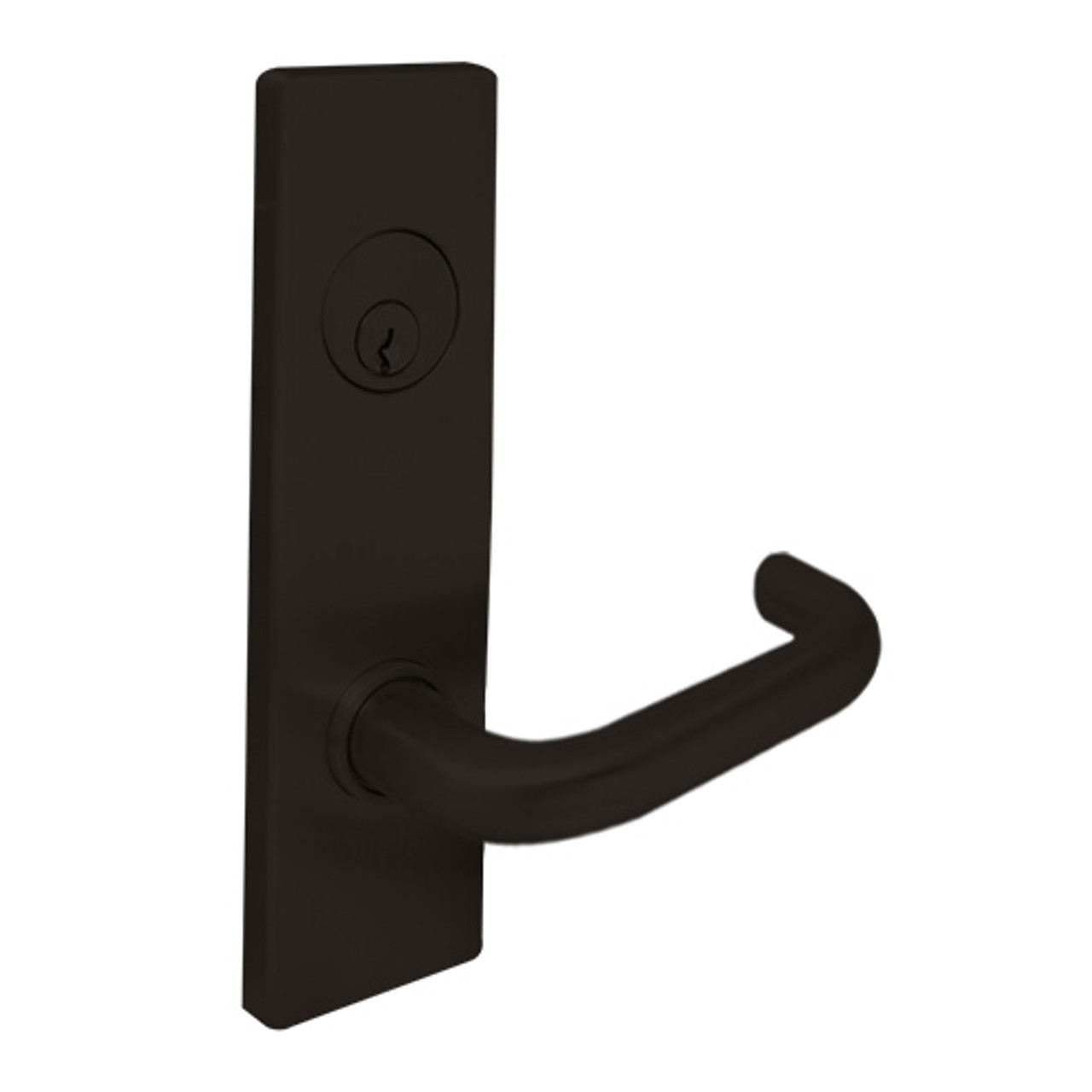 MSE-L-T-08-622-IC TownSteel Single Cylinder Front Door / Corridor Heavy Duty Low Escutcheon Mortise Lock with Tango Lever Prep for SFIC in Oil Rubbed Bronze