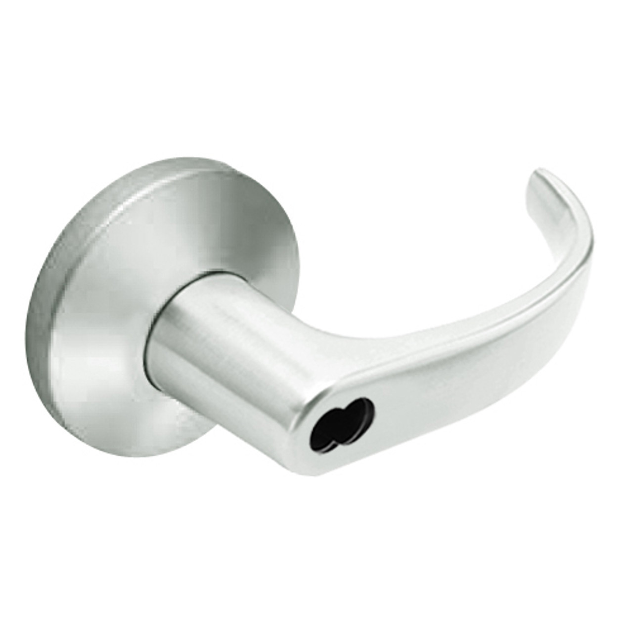 9K47H14KSTK618 Best 9K Series Hotel Cylindrical Lever Locks with Curved with Return Lever Design Accept 7 Pin Best Core in Bright Nickel