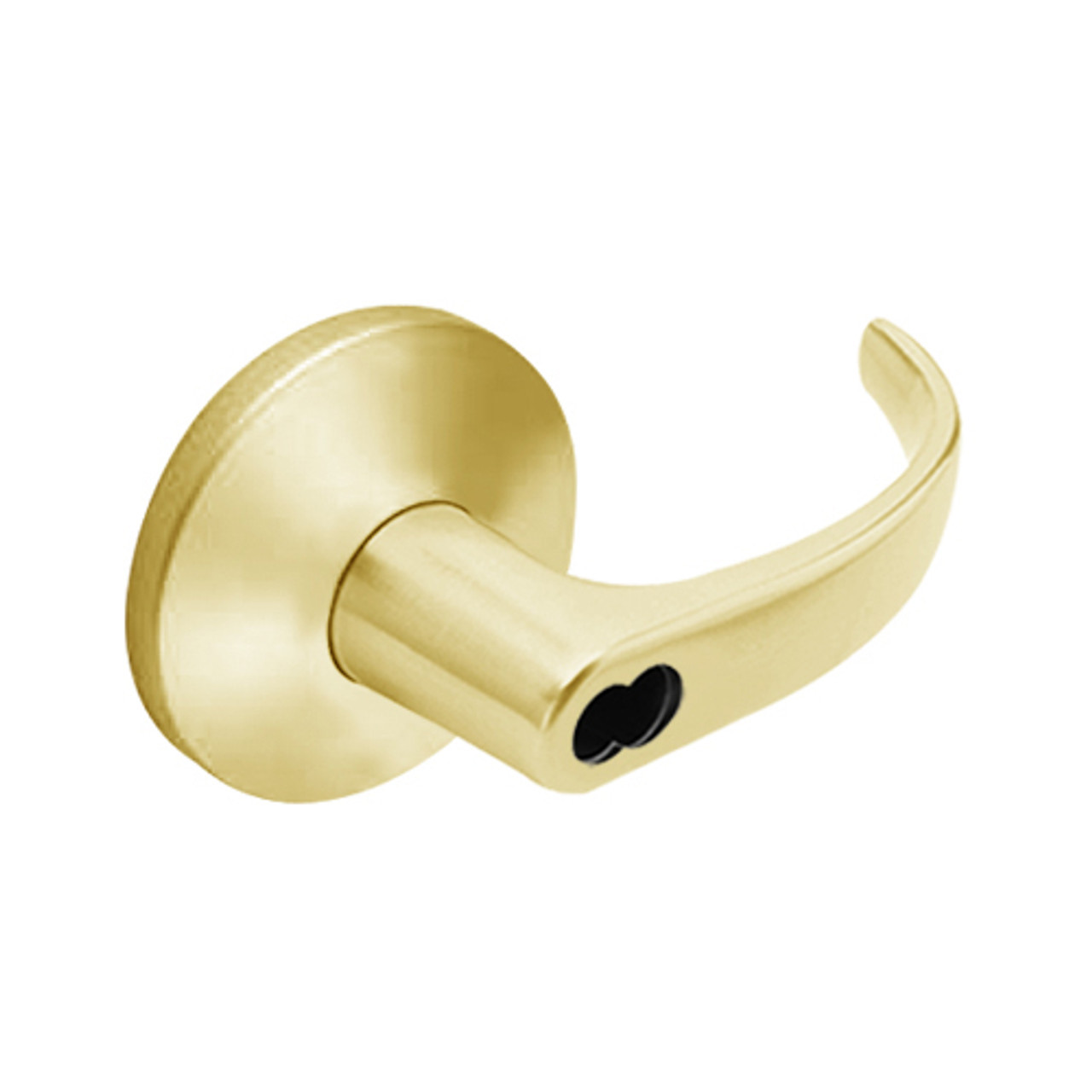 9K47H14LSTK605 Best 9K Series Hotel Cylindrical Lever Locks with Curved with Return Lever Design Accept 7 Pin Best Core in Bright Brass