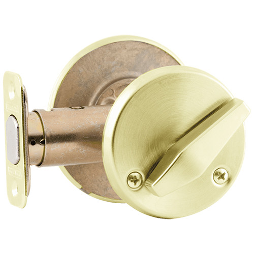 B581F-606 Schlage Grade 2 Fire Rated Door Bolt Inside Turn x Blank Plate in Satin Brass