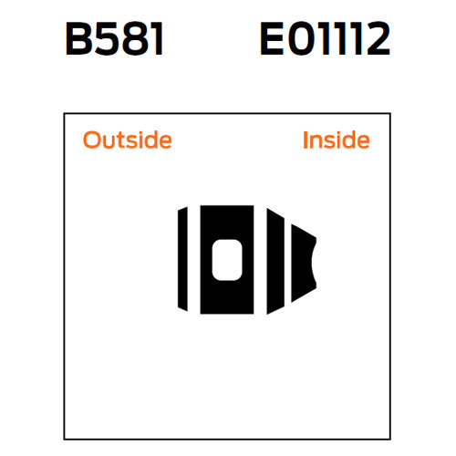B581F-612 Schlage Grade 2 Fire Rated Door Bolt Inside Turn x Blank Plate in Satin Bronze