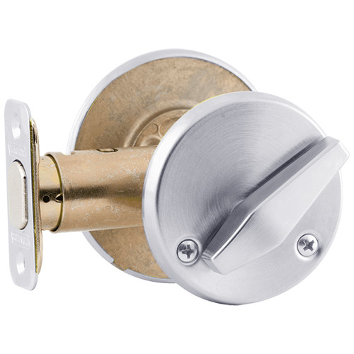 B581F-625 Schlage Grade 2 Fire Rated Door Bolt Inside Turn x Blank Plate in Bright Chrome