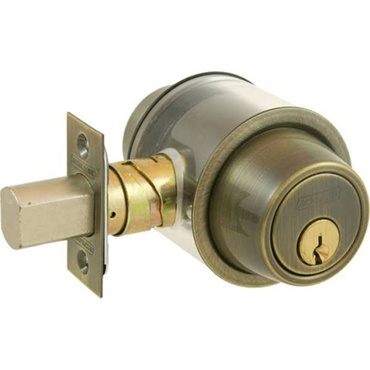 B562P-609 Schlage Grade 2 Double Cylinder Deadbolt in Antique Brass